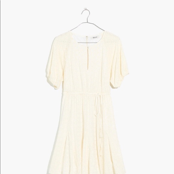 NEW Madewell Eyelet Tassel-Tie Mini white Dress - Picture 5 of 8